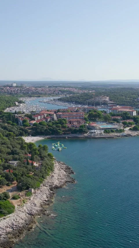 A stunning view captured by drone along the shores of the Mediterranean Sea. Stock Footage 281346614