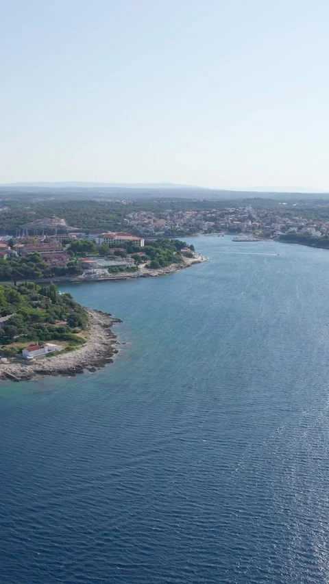 A stunning view captured by drone along the shores of the Mediterranean Sea. Stock Footage 281346657