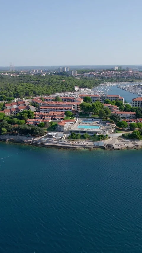 A stunning view captured by drone along the shores of the Mediterranean Sea. Stock Footage 281346667