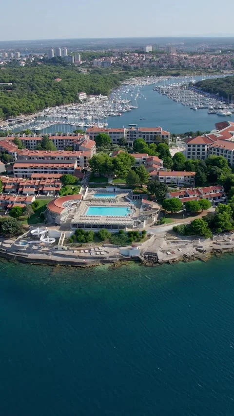 A stunning view captured by drone along the shores of the Mediterranean Sea. Stock Footage 281346673