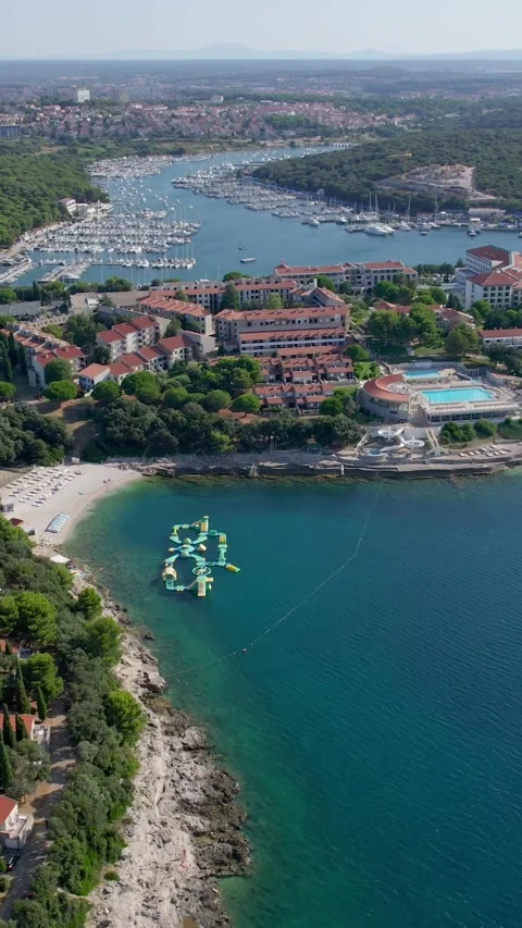 A stunning view captured by drone along the shores of the Mediterranean Sea. Stock Footage 281346794