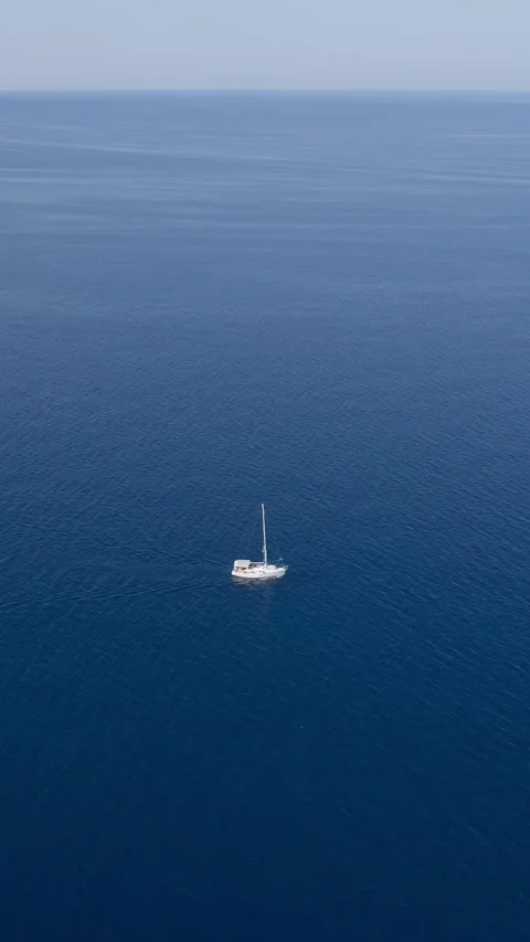 A stunning view captured by drone along the shores of the Mediterranean Sea. Stock Footage 281346826