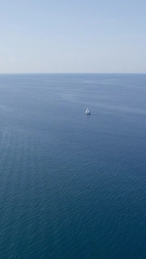 A stunning view captured by drone along the shores of the Mediterranean Sea. Stock Footage 281346829