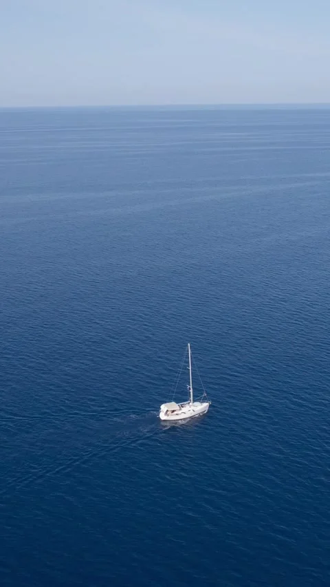 A stunning view captured by drone along the shores of the Mediterranean Sea. Stock Footage 281346855