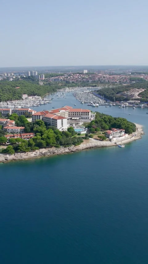 A stunning view captured by drone along the shores of the Mediterranean Sea. Stock Footage 281346987
