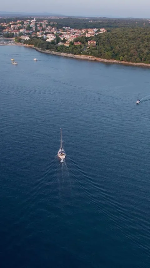 A stunning view captured by drone along the shores of the Mediterranean Sea. Stock Footage 281347132