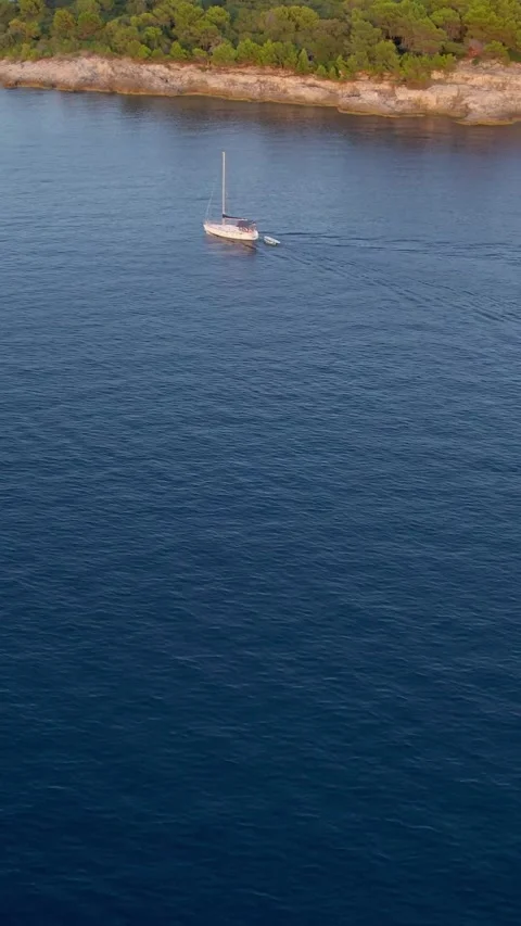 A stunning view captured by drone along the shores of the Mediterranean Sea. 스톡 동영상 281347155