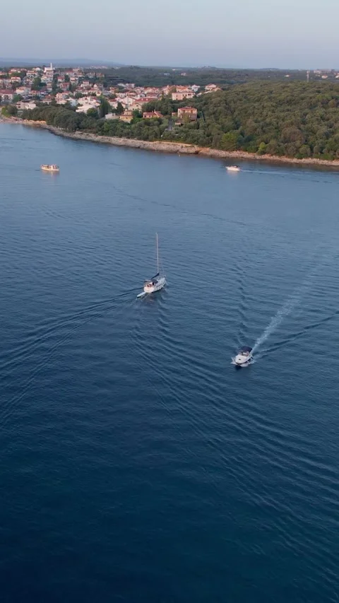 A stunning view captured by drone along the shores of the Mediterranean Sea. Stock Footage 281347258