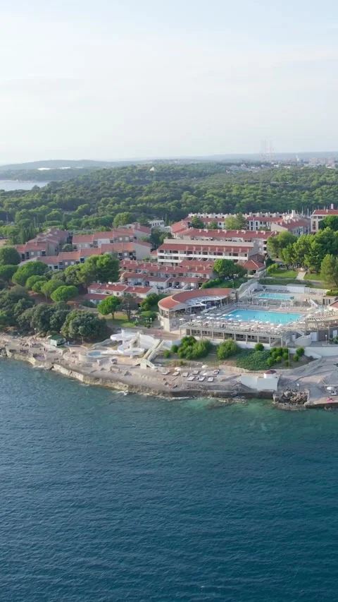 A stunning view captured by drone along the shores of the Mediterranean Sea. Stock Footage 281347376