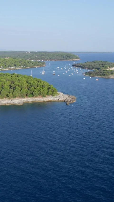 A stunning view captured by drone along the shores of the Mediterranean Sea. 스톡 동영상 281347435