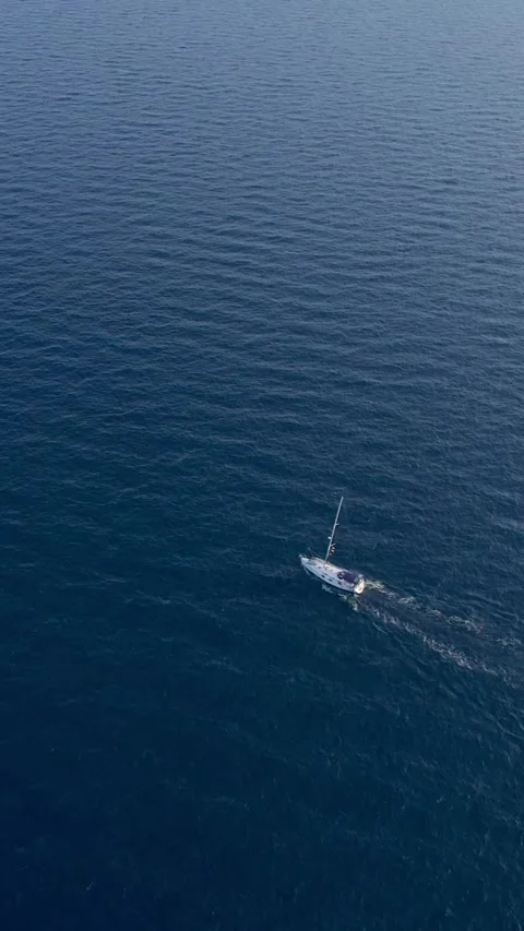 A stunning view captured by drone along the shores of the Mediterranean Sea. Stock Footage 281347466