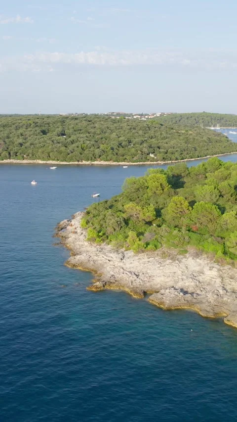 A stunning view captured by drone along the shores of the Mediterranean Sea. Stock Footage 281347480