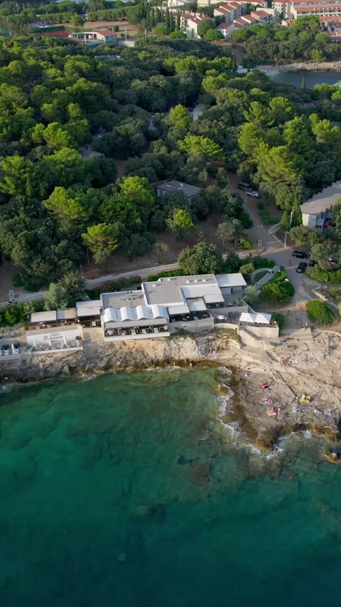 A stunning view captured by drone along the shores of the Mediterranean Sea. Stock Footage 281347574