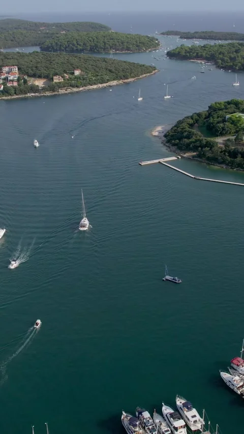 A stunning view captured by drone along the shores of the Mediterranean Sea. Stock Footage 281347970