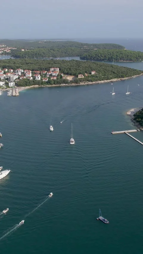 A stunning view captured by drone along the shores of the Mediterranean Sea. Stock Footage 281348020