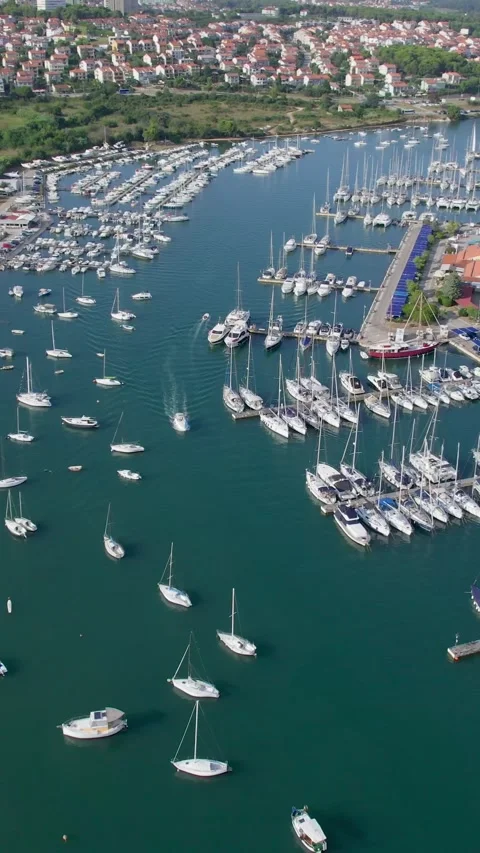 A stunning view captured by drone along the shores of the Mediterranean Sea. Stock Footage 281348128