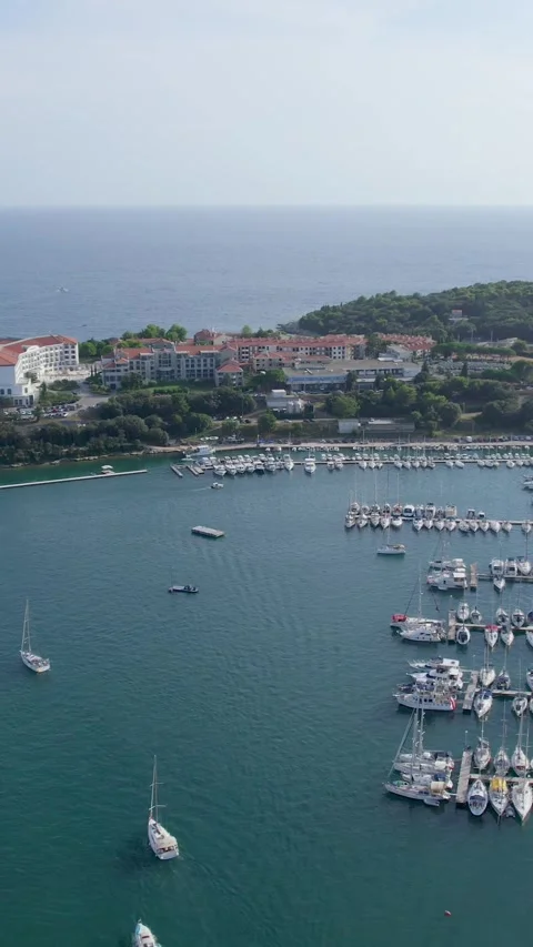 A stunning view captured by drone along the shores of the Mediterranean Sea. Stock Footage 281348168