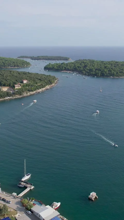 A stunning view captured by drone along the shores of the Mediterranean Sea. 스톡 동영상 281348231