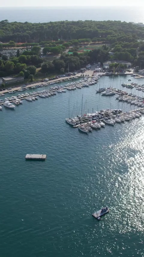 A stunning view captured by drone along the shores of the Mediterranean Sea. Stock Footage 281348258