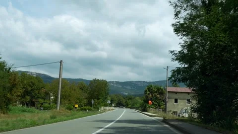 Stunning view from car windshield of perfect winding road Stock Footage 299895014
