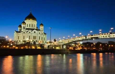Stunning view of cathedral of christ the savior Foto stock