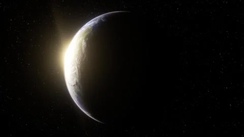 Stunning View of Earth from Space Asian Continent and Himalayas Highlighted,  Stock Footage 299596090