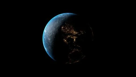 Stunning View of Earth from Space Stock Illustration