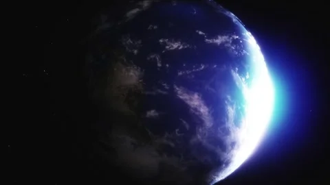 A stunning view of Earth from space, showcasing the planet's  Stock-Footage 294825710