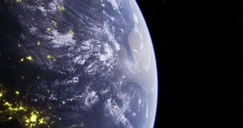 Stunning view of Earth from space showcasing vibrant land and ocean details Stock Illustration