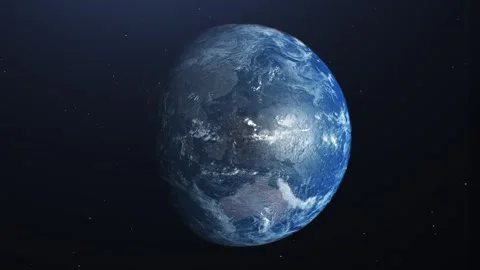 Stunning View of Earth in Space Surrounded by Stars and Darkness Video stock 310823784