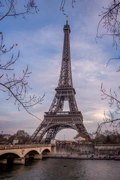 Stunning view of Eiffel tower, Paris, France 库存照片