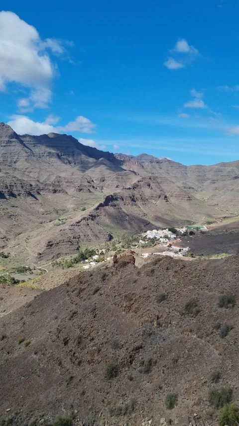 A stunning view of the El Molino de Viento area in Tenerife Stock Footage 307630850