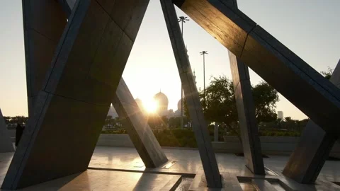 Stunning view of iconic Sheikh Zayed Mosque in Abu Dhabi. Stock Footage 325453526
