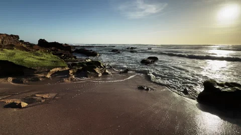 Stunning View of Ilha do Pessegueiro Beach at sunset 動画素材 319846336