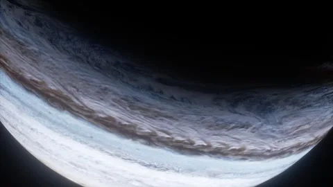 Stunning View of Jupiter Swirling Clouds and Dynamic Atmosphere  Video stock 297881441