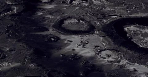 Stunning view of the moons surface featuring craters and shadows Stock Illustration