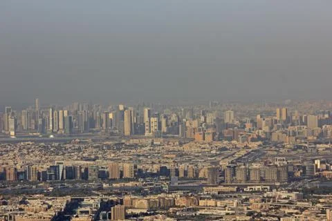 Stunning view over the city of dubai Stock Photos