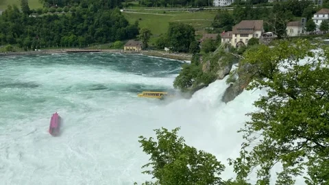 Stunning view at river Rhine falls, Switzerland Video stock 156961135