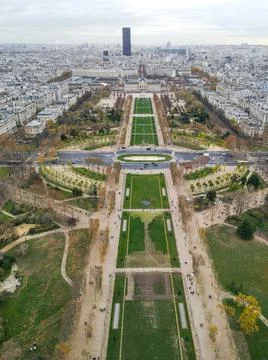 Stunning view from the top of the Eiffel Tower, Paris, France Stock Photos