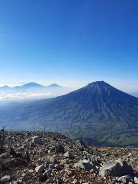 Stunning View of Volcano Mount Stock Photos