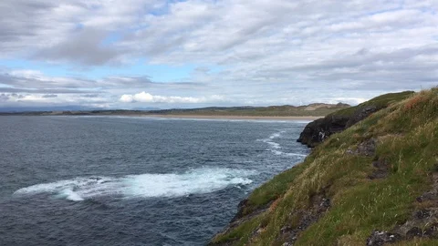 Stunning View Of Waves Crashing On The Cliff On Atlantic Ocean Coast Stock Footage 109511052