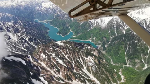 Stunning Views from Above Lake Kurobe Vídeos de archivo 332925853