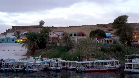 Stunning Views of the Nile River in Aswan Egypt for Travelers and History Lovers Stock Footage 317931253
