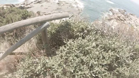 Stunning views over Tuscan beaches and Tyrrhenian Sea Video stock 156888041