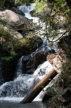 Stunning Waterfall, chang mai mountains in Northern Thailand Stock Photos