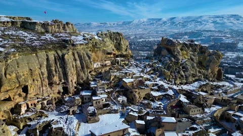 A stunning winter view of Cappadocia 動画素材 302153898