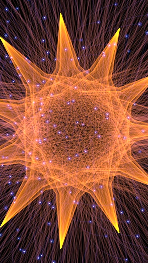 A stunningly vibrant sun combined with a mesmerizing celestial glow creates Stock Footage 287887853