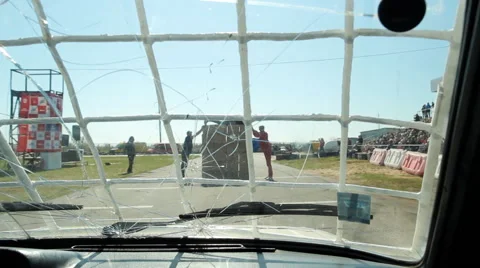 In The Stunt Car. With Sound Stock Footage 47506869