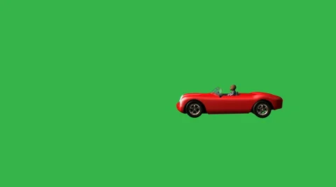 Stunt Driver Ejected from Sports Car:  + Matte Video stock 56162335