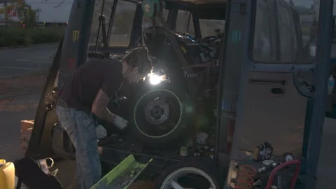 STUNT FIXING Stock Footage 146866547